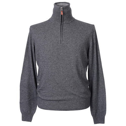 Pull anthracite camionneur 10% cachemire 40% laine mérinos In Primis 2