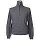 Anthracite Zip Sweater Trucker 10% Cashmere 40% Merino Wool by In Primis s2