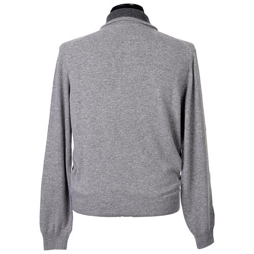 In Primis grey trucker pullover, 10% cashmere, 40% merino wool 5