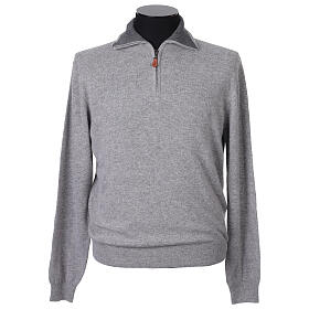 Pullover camionista In Primis grigio 10% cashmere 40% lana merino