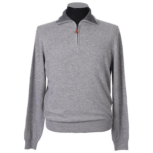 Pullover camionista In Primis grigio 10% cashmere 40% lana merino 1