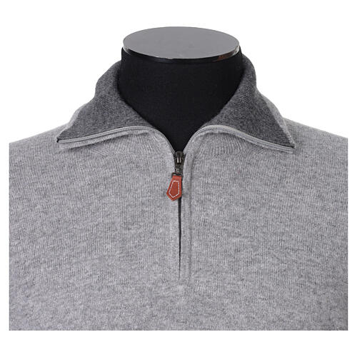 In Primis Gray Quarter Zip Pullover Sweater 10% Cashmere 40% Merino Wool 2