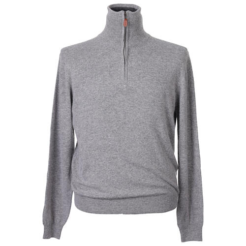 In Primis Gray Quarter Zip Pullover Sweater 10% Cashmere 40% Merino Wool 3
