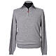 In Primis Gray Quarter Zip Pullover Sweater 10% Cashmere 40% Merino Wool s1
