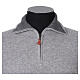 In Primis Gray Quarter Zip Pullover Sweater 10% Cashmere 40% Merino Wool s2