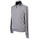 In Primis Gray Quarter Zip Pullover Sweater 10% Cashmere 40% Merino Wool s4