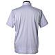 Light grey CocoCler polo shirt with clergy collar, 100% cotton lisle thread, short sleeve s4