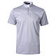 Camiseta polo gris claro CocoCler cuello clergy 100% algodón hilo de Escocia manga corta s1