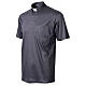 Short sleeve clergy collar polo CocoCler dark gray Scotland-like Imperial Piquet s3