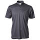 Short sleeve clergy collar polo CocoCler dark gray Scotland-like Imperial Piquet s1