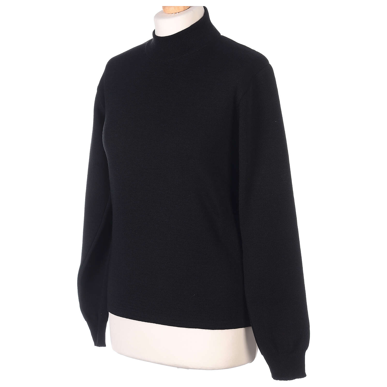 Turtleneck black sweater In Primis for nuns, plain fabric, | online ...