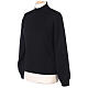 Turtleneck black sweater In Primis for nuns, plain fabric, 50% merino wool 50% acrylic s3
