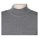 Turtleneck pearl grey sweater In Primis for nuns, plain fabric, 50% merino wool 50% acrylic s2
