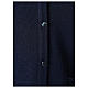 Blue V-neck sleeveless nun cardigan with pockets 50% acrylic 50% merino wool In Primis s4