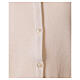 White V-neck sleeveless nun cardigan with pockets 50% acrylic 50% merino wool In Primis s4