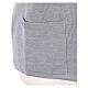 Sleeveless pearl grey cardigan In Primis for nuns, V-neck and pockets, 50% merino wool 50% acrylic s5