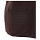 Sleeveless brown cardigan In Primis for nuns, V-neck and pockets, 50% merino wool 50% acrylic s5