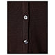 Gilet suora marrone con tasche collo a V 50% acrilico 50% lana merino In Primis s4
