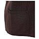 Gilet suora marrone con tasche collo a V 50% acrilico 50% lana merino In Primis s5