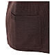 Gilet suora marrone con tasche collo a V 50% acrilico 50% lana merino In Primis s5