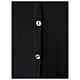 Black nun cardigan In Primis, V-neck and pockets, plain fabric, 50% merino wool 50% acrylic s4