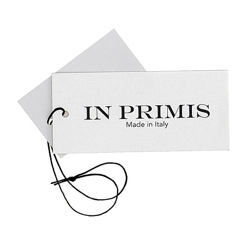Casaco de malha preto decote em V para freira com bolsos, 50% acrílico e 50% lã de merino, linha "In Primis" 8