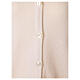 White nun cardigan In Primis, V-neck and pockets, plain fabric, 50% merino wool 50% acrylic s10