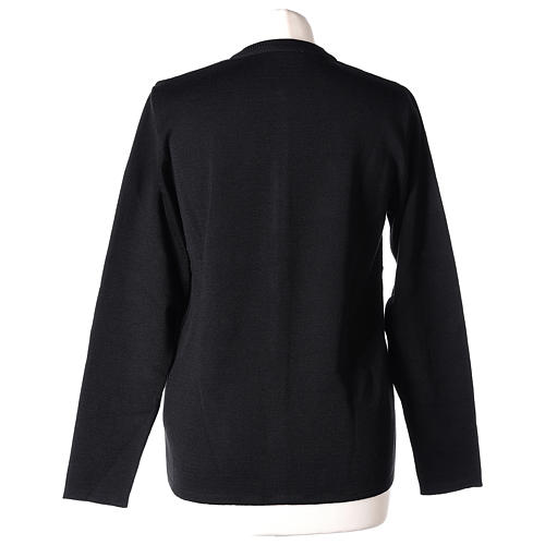 Cardigan suora nero coreana tasche maglia unita 50% acrilico 50% lana merino In Primis 6