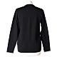 Crew neck black nun cardigan with pockets plain fabric 50% acrylic 50% merino wool In Primis s6