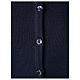 Cardigan suora blu coreana tasche maglia unita 50% acrilico 50% lana merino  In Primis s4