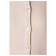 Crew neck white nun cardigan with pockets plain fabric 50% acrylic 50% merino wool In Primis s4