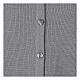 Pearl grey crew-neck cardigan In Primis for nuns, pockets, plain fabric, 50% merino wool 50% acrylic s11