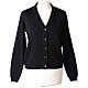 Short black jacket In Primis, plain fabric, 50% merino wool 50% acrylic s1