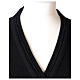 Short black cardigan 50% merino wool 50% acrylic for nun In Primis s2