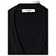 Short black cardigan 50% merino wool 50% acrylic for nun In Primis s6
