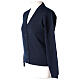 Short blue cardigan 50% merino wool 50% acrylic for nun In Primis s3