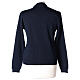 Short blue cardigan 50% merino wool 50% acrylic for nun In Primis s5