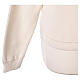 Casaco de malha curto branco decote em V para freira, 50% acrílico e 50% lã de merino, linha "In Primis" s5