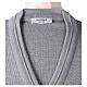 Short pearl grey jacket In Primis, plain fabric, 50% merino wool 50% acrylic s7