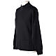 Turtleneck zipped jacket In Primis for nuns, black colour, 50% merino wool 50% acrylic s3