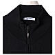 Turtleneck zipped jacket In Primis for nuns, black colour, 50% merino wool 50% acrylic s6