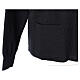 Casaco preto com fecho e bolsos gola coreana para freira, 50% acrílico e 50% lã de merino, linha "In Primis" s4