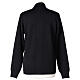 Black nun jacket with mandarin collar and zip 50% acrylic 50% merino wool In Primis s5