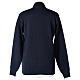 Turtleneck zipped jacket In Primis for nuns, blue colour, 50% merino wool 50% acrylic s5