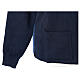 Blue nun jacket with mandarin collar and zip 50% acrylic 50% merino wool In Primis s4