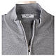 Turtleneck zipped jacket In Primis for nuns, pearl grey, 50% merino wool 50% acrylic s6