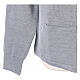 Grey nun jacket with mandarin collar and zip 50% acrylic 50% merino wool In Primis s4