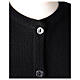 Nun black crew neck cardigan with pockets PLUS SIZES 50% merino wool 50% acrylic In Primis s2