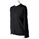 Nun black crew neck cardigan with pockets PLUS SIZES 50% merino wool 50% acrylic In Primis s3