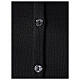 Nun black crew neck cardigan with pockets PLUS SIZES 50% merino wool 50% acrylic In Primis s4